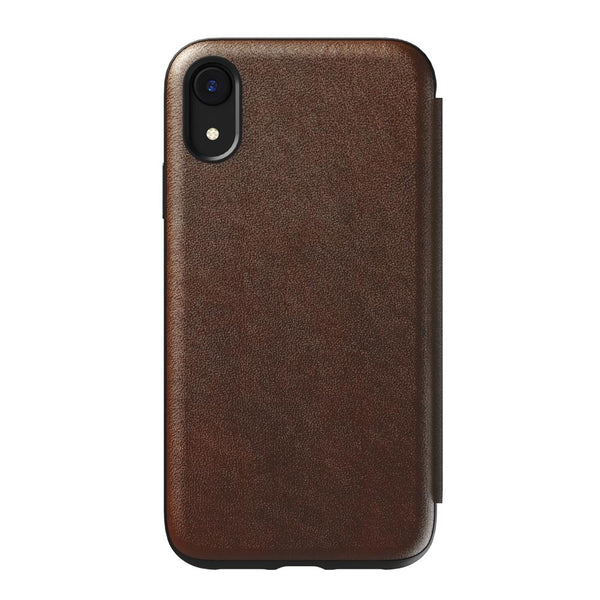 Nomad - Tri Fold Folio - iPhone XR - Rustic Brown - Twin Flame Collections