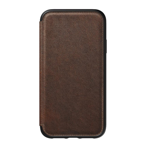 Nomad - Tri Fold Folio - iPhone XR - Rustic Brown - Twin Flame Collections