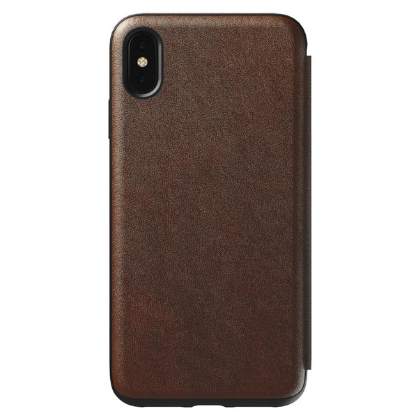 Nomad - Tri Fold Folio - iPhone XS Max - Rustic Brown - Twin Flame Collections