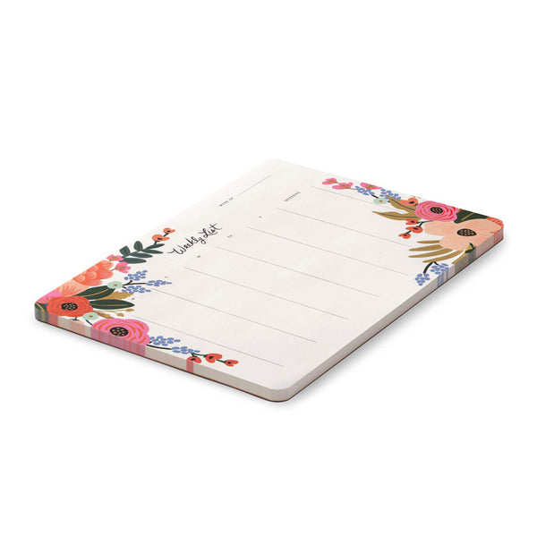 RIFLE PAPER CO - WEEKLY MEAL PLANNER NOTEPAD - ROSA - Twin Flame Collections