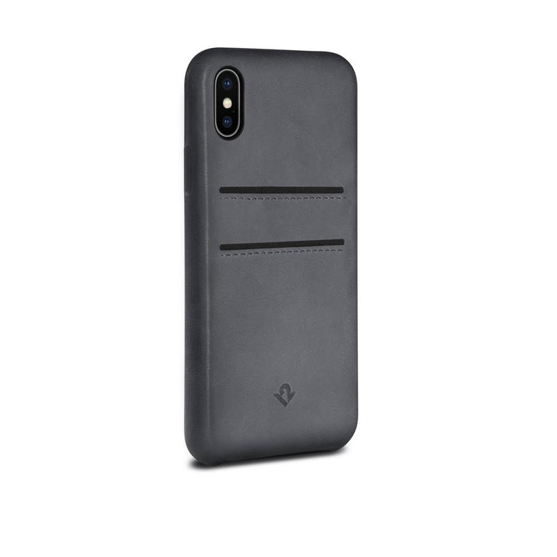 Twelve South - Relaxed Leather case with pockets - iPhone X/XS - Earl Grey - Twin Flame Collections