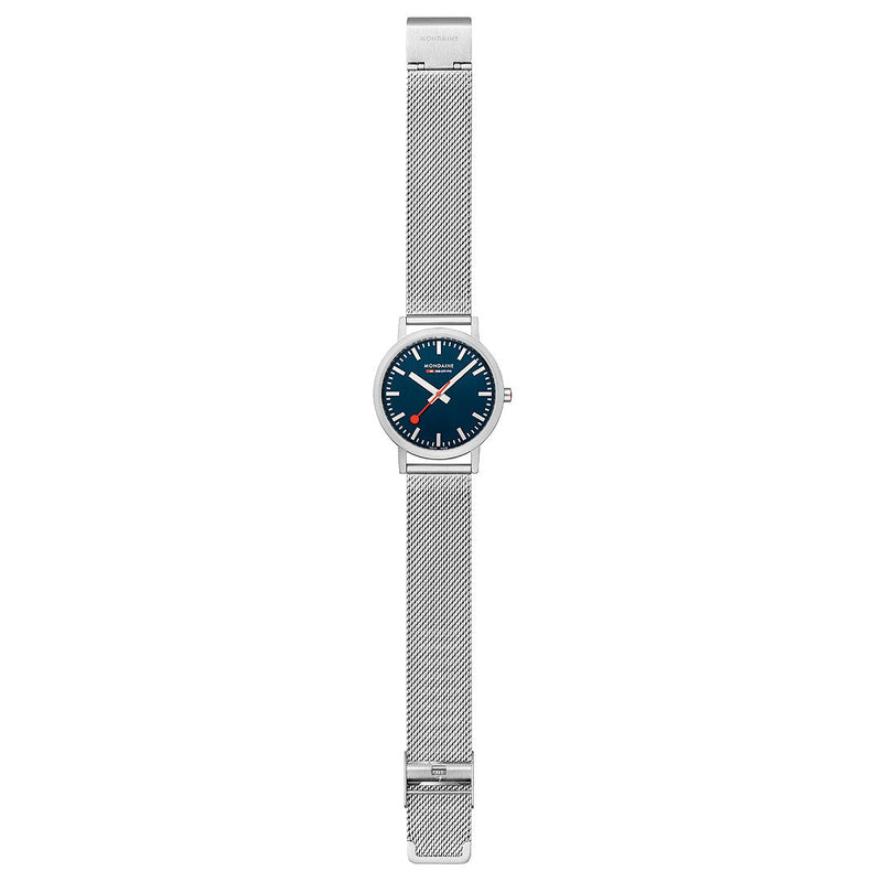 Mondaine Official Swiss Railways Classic Deep Blue 36mm Watch - Twin Flame Collections