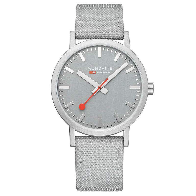 Mondaine Official Swiss Railways Classic Grey 40mm Watch - Twin Flame Collections