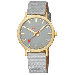 Mondaine Official Swiss Railways Classic Good Grey Textile 40mm Watch - Twin Flame Collections