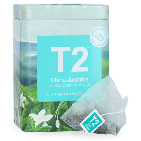 T2 China Jasmine Teabag 25pk Icon Tin - Twin Flame Collections