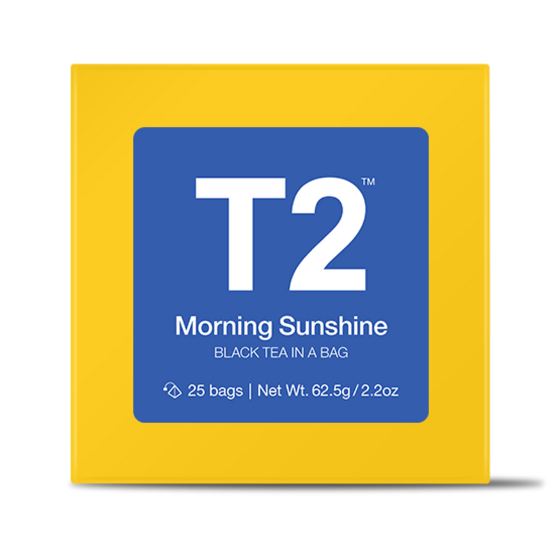 T2 Morning Sunshine Teabag Gift Cube 25pk - Twin Flame Collections