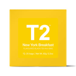 T2 New York Breakfast Teabag Gift Cube 25 pk - Twin Flame Collections