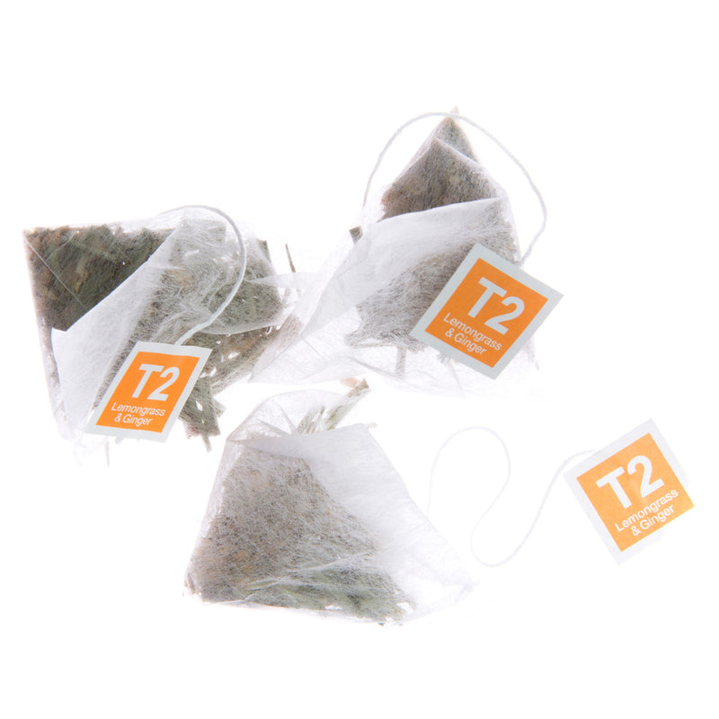 T2 Lemongrass And Ginger Teabag Gift Cube 25pk - Twin Flame Collections
