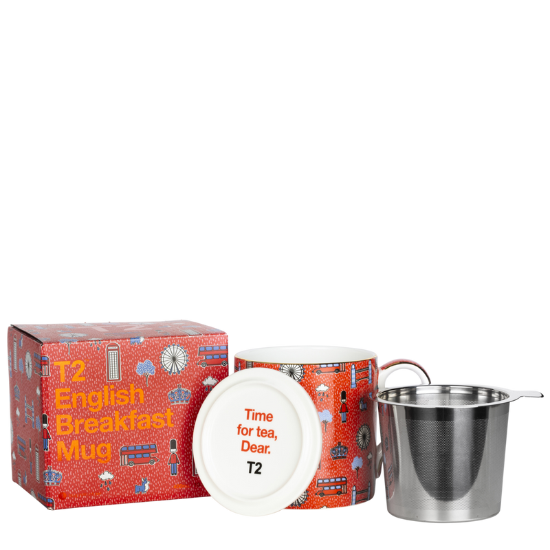 Boxed Iconic English Breakfast Mug/Infuser 400ml - Twin Flame Collections