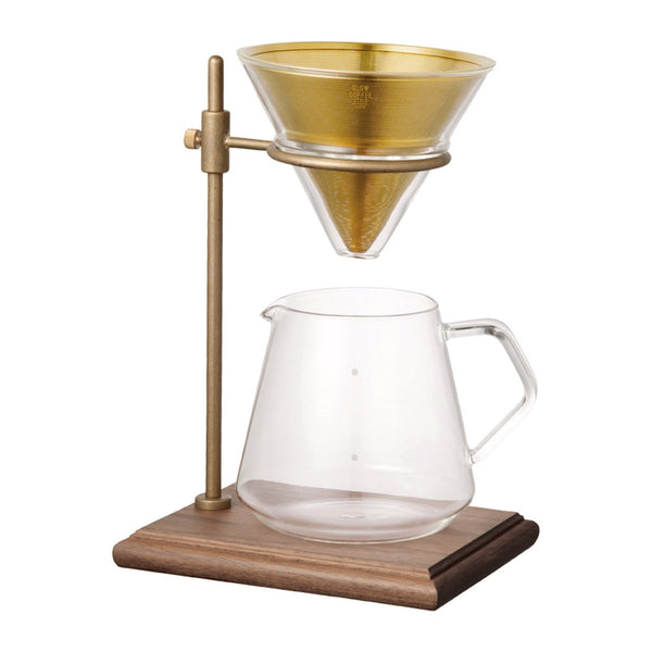 Kinto Slow Coffee Style Brass Brewer Stand Set - Twin Flame Collections