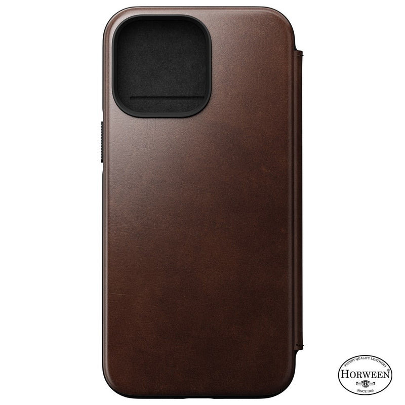 Nomad - Modern Horween Leather Folio - iPhone 14 Pro Max - Twin Flame Collections