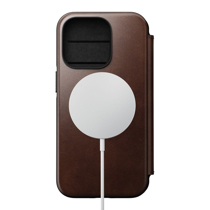 Nomad - Modern Horween Leather Folio - iPhone 14 Pro - Twin Flame Collections