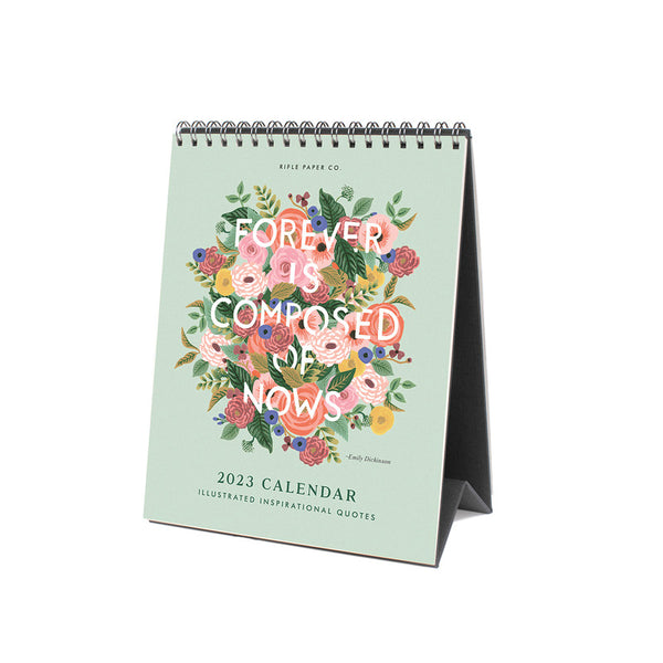 RIFLE PAPER CO - 2023 DESK CALENDAR - INSPIRATIONAL QUOTE - Twin Flame Collections