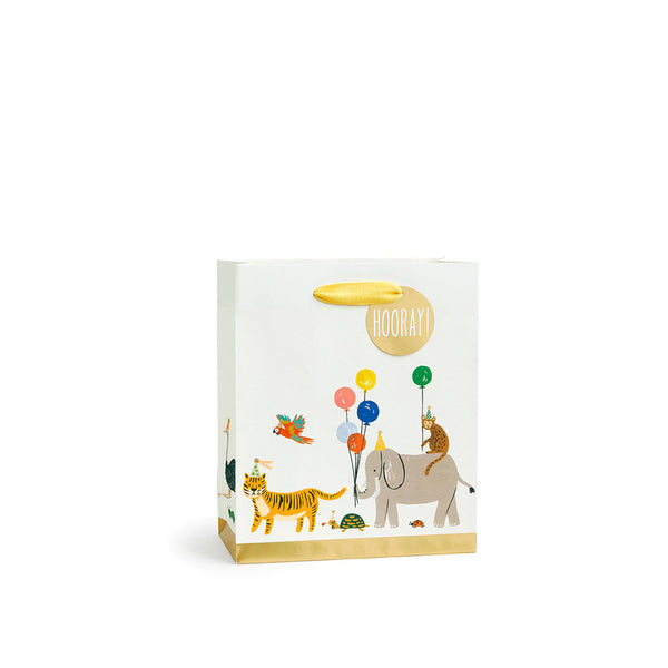 RIFLE PAPER CO - GIFT BAG - MEDIUM - PARTY ANIMALS (LEGACY BARCODE 9346110100607) - Twin Flame Collections