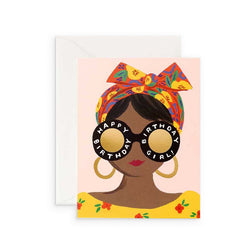 RIFLE PAPER CO - SINGLE CARD - SCARF BIRTHDAY - Twin Flame Collections