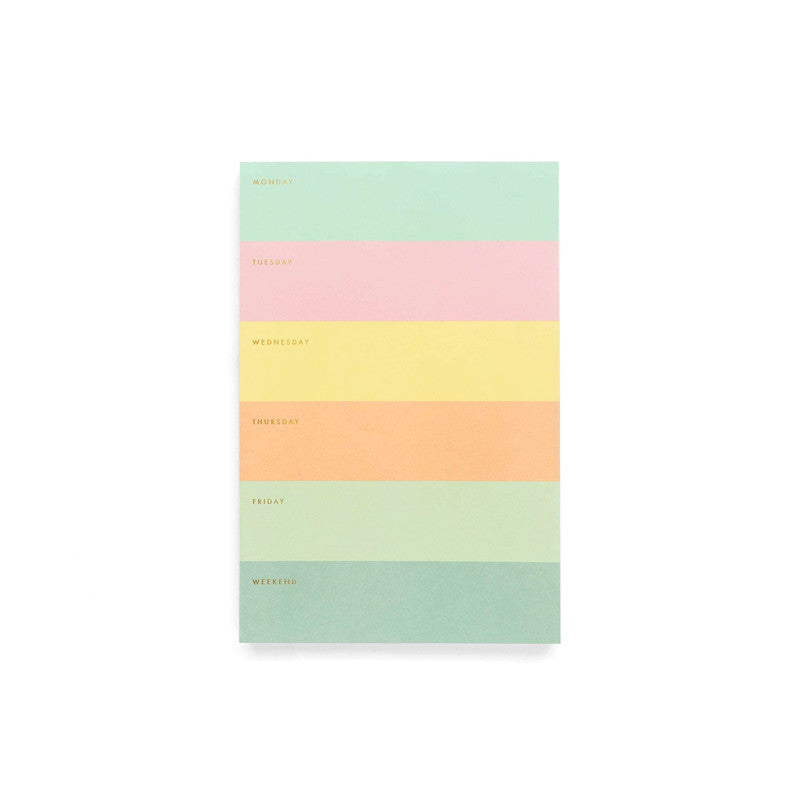 RIFLE PAPER CO - MEMO NOTEPAD - WEEKLY COLOUR BLOCK - Twin Flame Collections