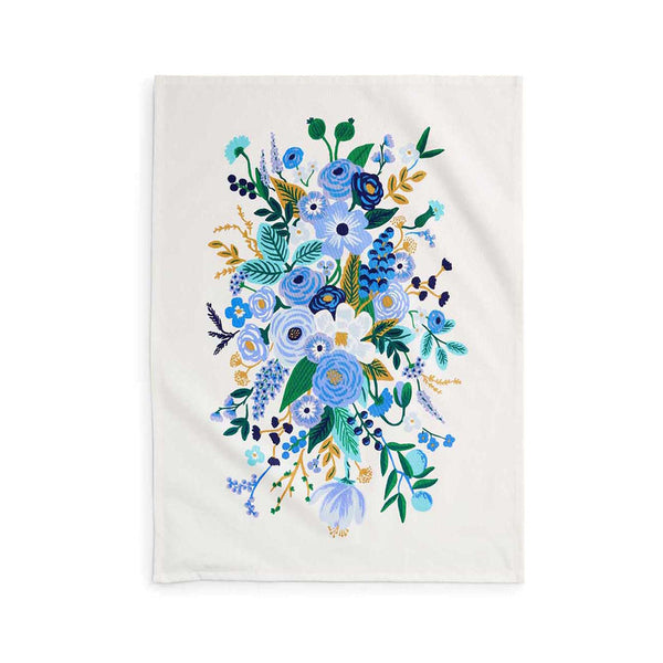 RIFLE PAPER CO - TEA TOWEL - GARDEN PARTY BLUE - Twin Flame Collections