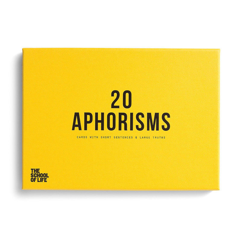 THE SCHOOL OF LIFE - 20 APHORISMS CARDS - Twin Flame Collections