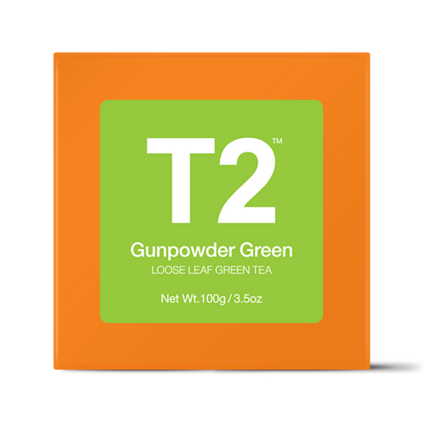 T2 Gunpowder Green Loose Leaf Gift Cube 100g - Twin Flame Collections
