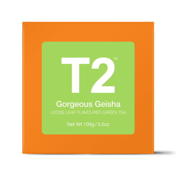 T2 Gorgeous Geisha Loose Leaf Gift Cube 100g - Twin Flame Collections