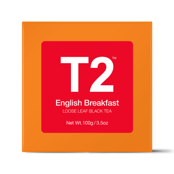 T2 English Breakfast Loose Leaf Gift Cube 100g - Twin Flame Collections
