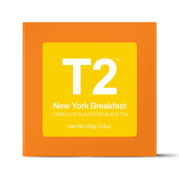 T2 New York Breakfast Loose Leaf Gift Cube 100g - Twin Flame Collections