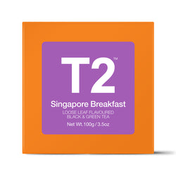 T2 Singapore Breakfast Loose Leaf Gift Cube 100g - Twin Flame Collections