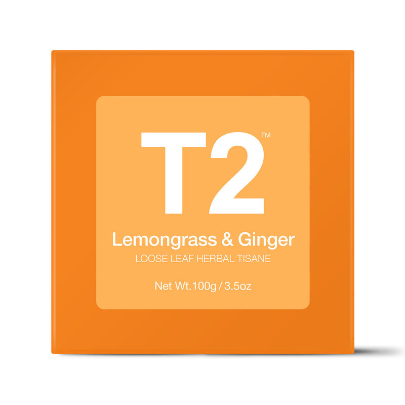 T2 Lemongrass And Ginger Loose Leaf Gift Cube 100g - Twin Flame Collections