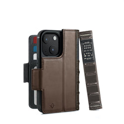 Twelve South - BookBook for iPhone 13 Mini - Brown - Twin Flame Collections