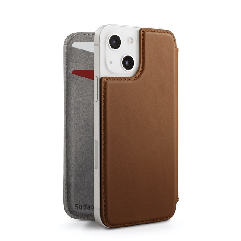 Twelve South - SurfacePad for iPhone 13 Mini - Cognac - Twin Flame Collections