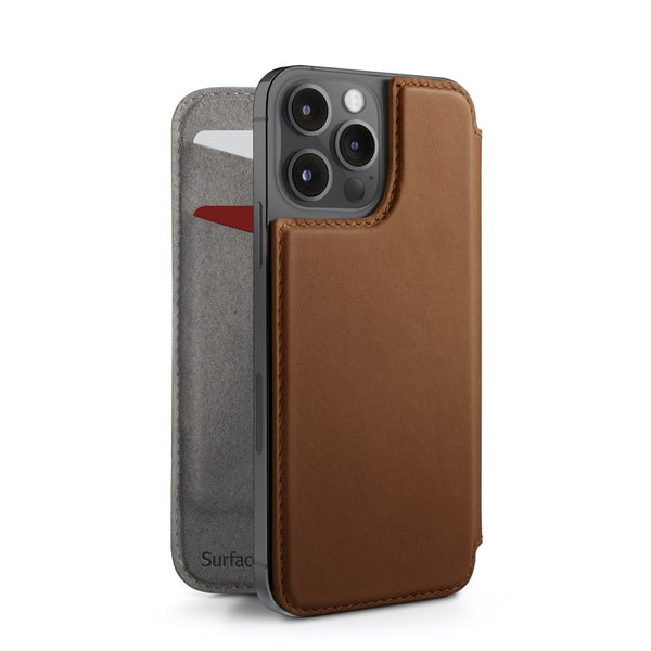 Twelve South - SurfacePad for iPhone 13 Pro - Cognac - Twin Flame Collections
