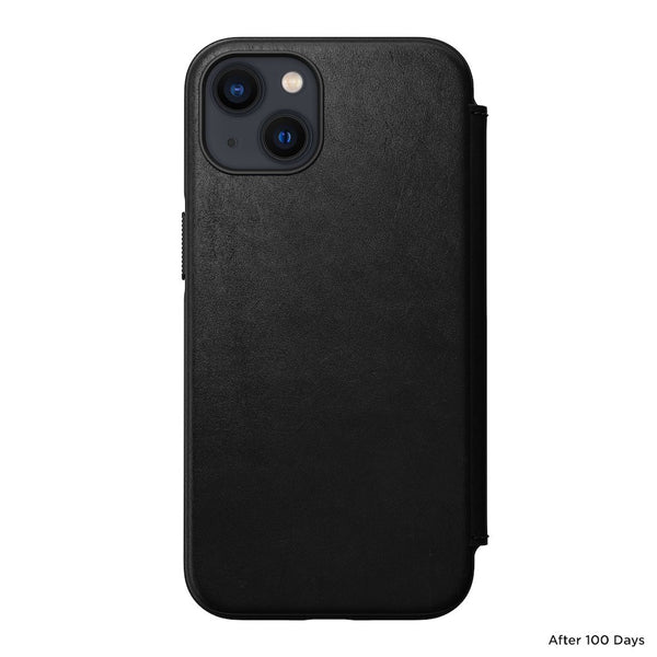 Nomad - Modern Leather Folio - iPhone 13 - Black - Twin Flame Collections