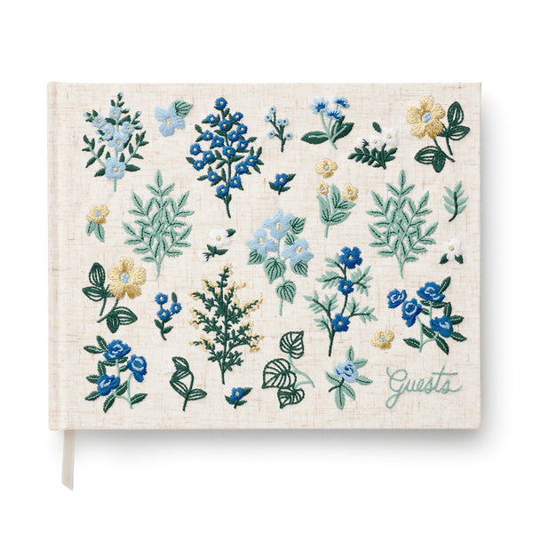 Rifle Paper Co - Embroidered Fabric Guest Book - Wildwood